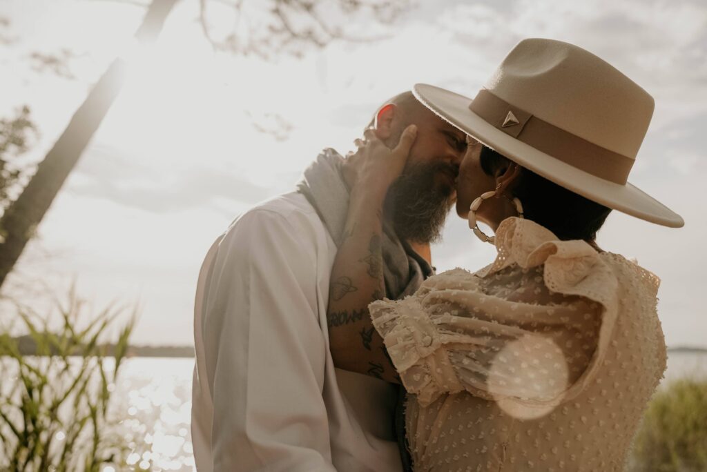 séance couple Biscarrosse plage noir et blanc