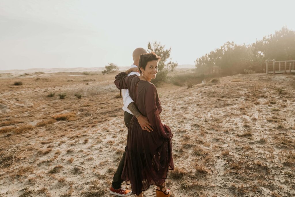 séance couple Biscarrosse plage