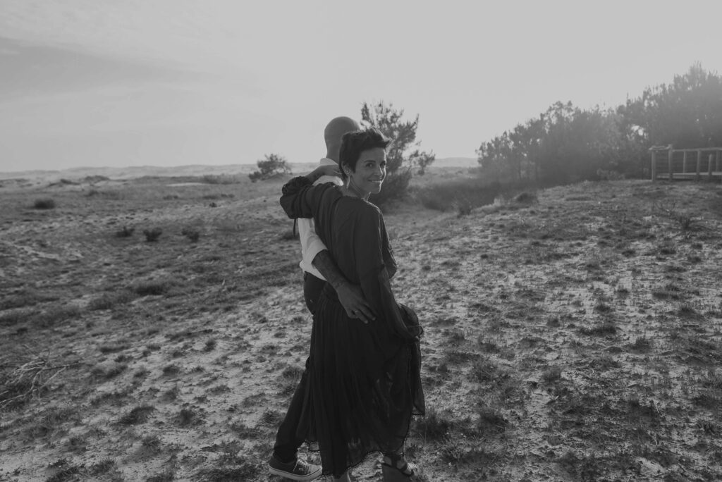 séance couple Biscarrosse plage