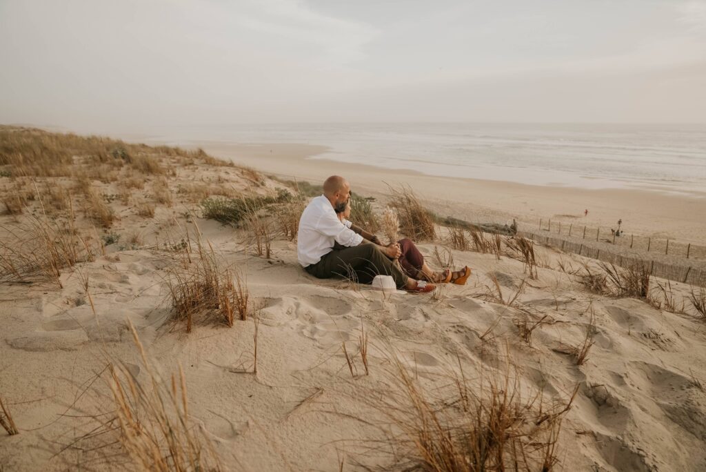 séance couple Biscarrosse plage