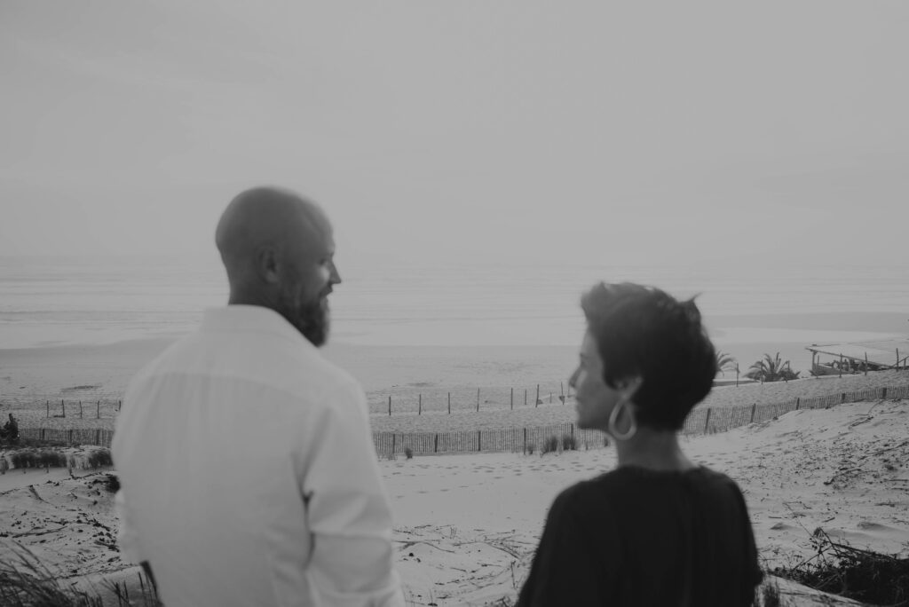 séance couple Biscarrosse plage